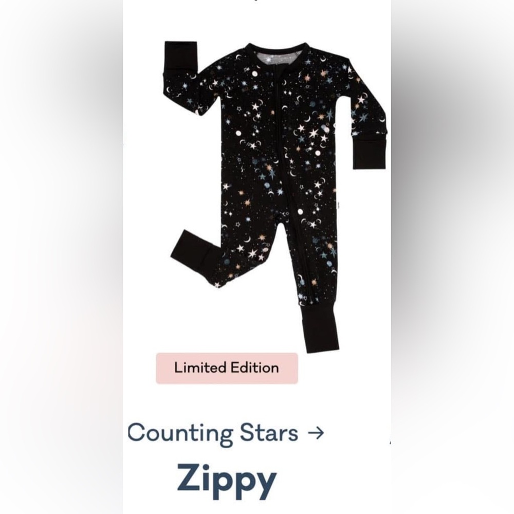 Little Sleepies Counting Stars Crescent Zippy